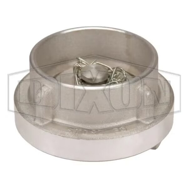 The Right Connection Fire Hose Cap with Cable, 1-1/2 in Nominal, Storz End Style, Forged Aluminum, D