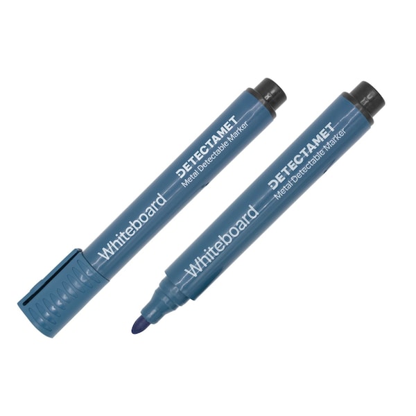 Detectable Dry Erase Marker Set, Round Barrel, PK10