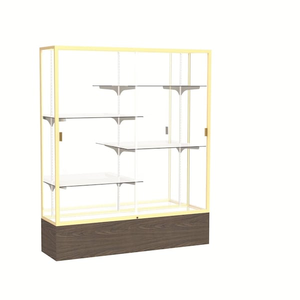 Floor Display Case 60x72x16, Mirror, Champange