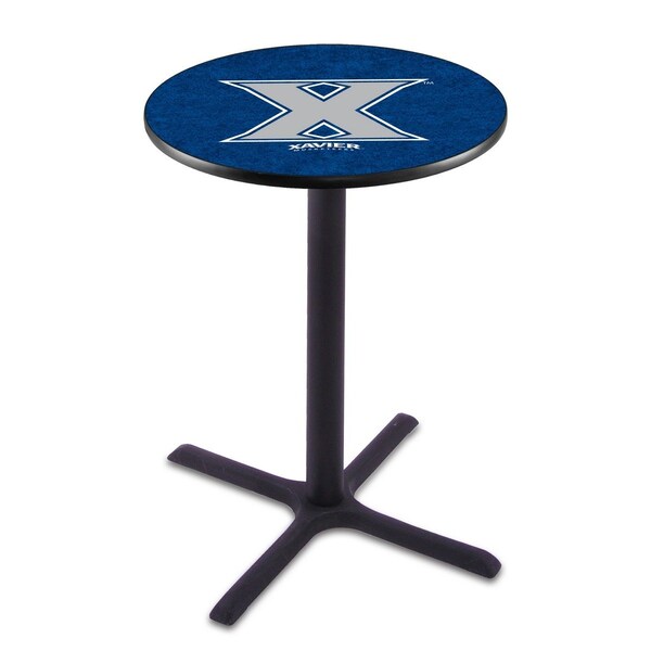 42" Blk Wrinkle Xavier Pub Table, 36" dia. Top