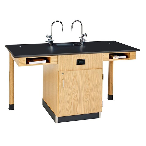 Two Station Service Center, 66" W, 36" Height, Pedestal