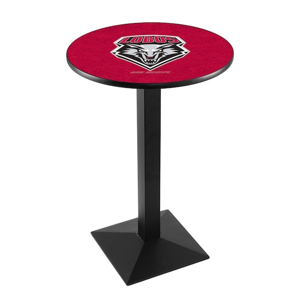 42" Blk Wrinkle New Mexico Pub Table, 36" dia. Top