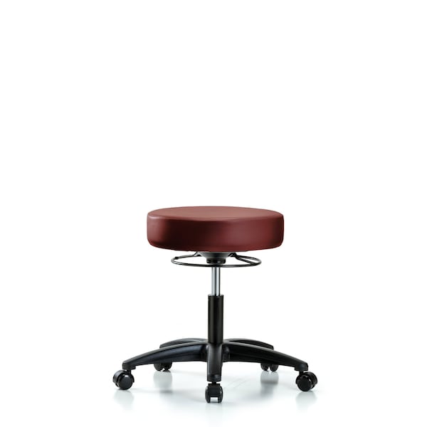 Vinyl Stool, Desk, Casters, Taupe