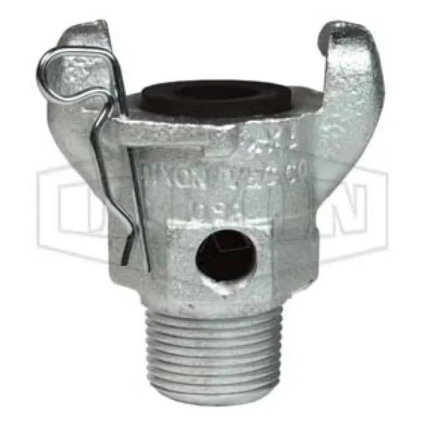 Air King Coupling with Gauge Port, 3/4 in, MNPT, Iron, Domestic
