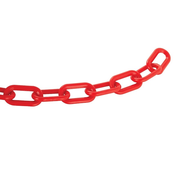 No, 8 Red 125 Ft. Plastic Chain