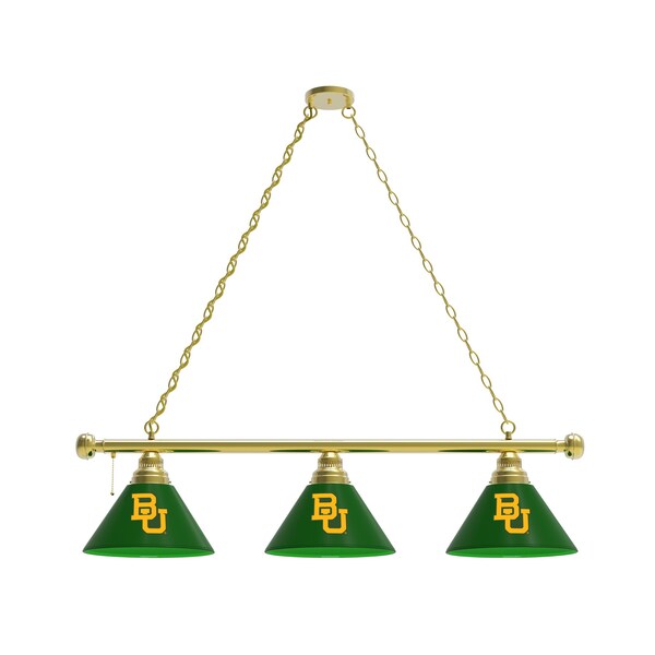 Baylor 3 Shade Billiard Light, Brass Fixture