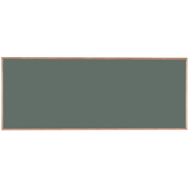 Porcelain on Steel Chalkboard  Solid Oak Wood Frame 48"x120" Slate