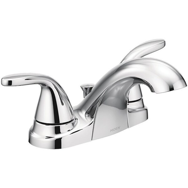 Moen Adler WS84403 Bathroom Faucet, 2-Faucet Handle, 2-1/4 in H Spout, Metal, Chrome