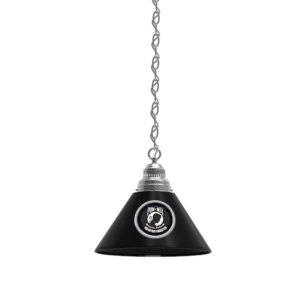 POW/MIA Pendant Light, Chrome Fixture