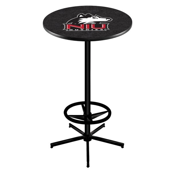 42" Black Northern Illinois Pub Table