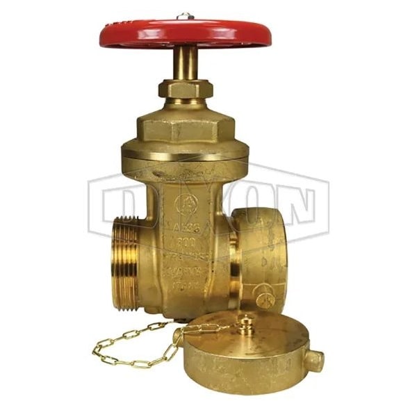 Single Hydrant Gate Valve with Hand Wheel, 2-1/2 in Nominal, Female NH NST x Male NH NST End Style,