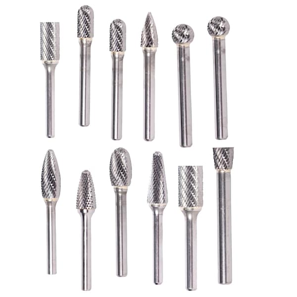 11 Piece Miniature Carbide Bur Set (SA42, SA43, SC42, SD42, SE41, SF42, SG41, SG43, SH41, SM43 and SN42)