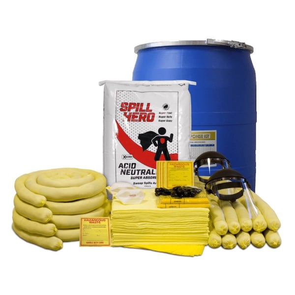 Spill Kit, Acid Neutralizer, 55 gal.