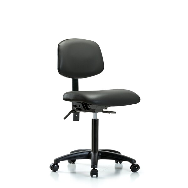 Vinyl Chair, Med Bench, Tilt, Casters, Carbon