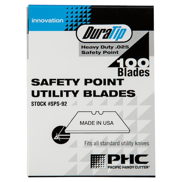 Utility Blade, 2-3/8" L, 1/32" W, PK100