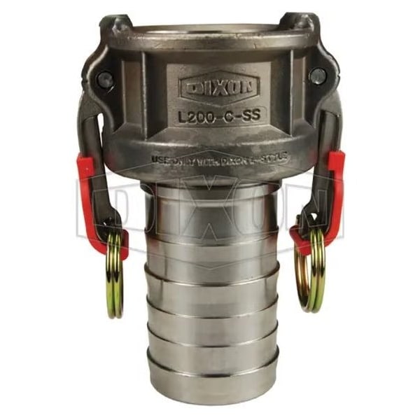 Vent-Lock Type-C Cam and Groove Coupler with Seal and Cam Arms, 1-1/2 in Nominal, 316 SS, Domestic