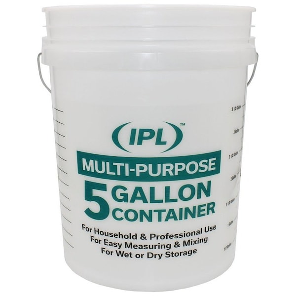 350001 Paint Pail, 5 gal Capacity, Plastic, White