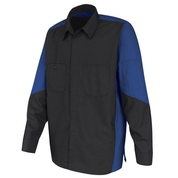U Ls 65/35 Crew Shirt - Ch/Royal, 3XL