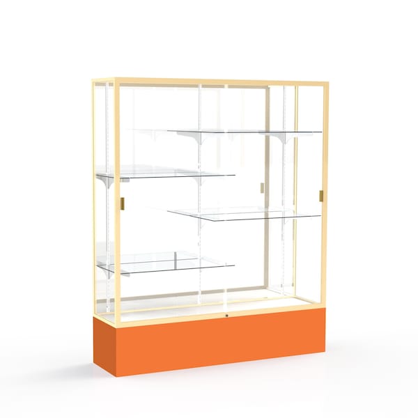 Spirit Floor Display Case 60x72x16, Mirror, Champange