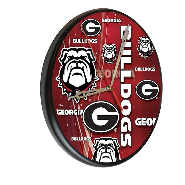 University of Georgia  13" Solid Wood Clock