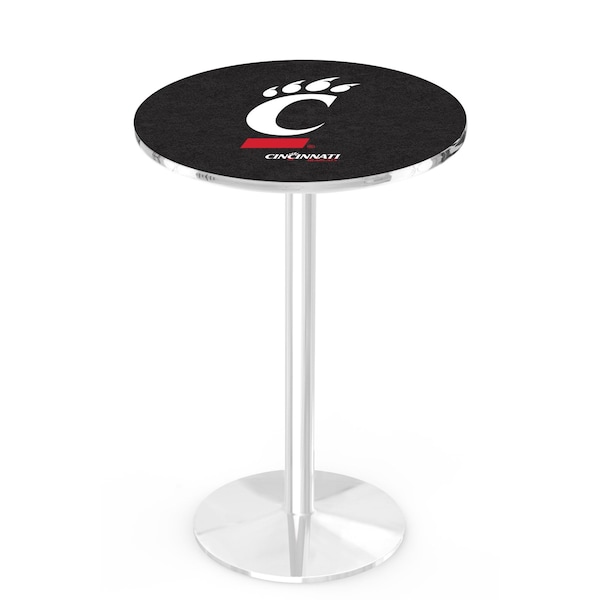42" Chrome Cincinnati Pub Table, 36" dia. Top