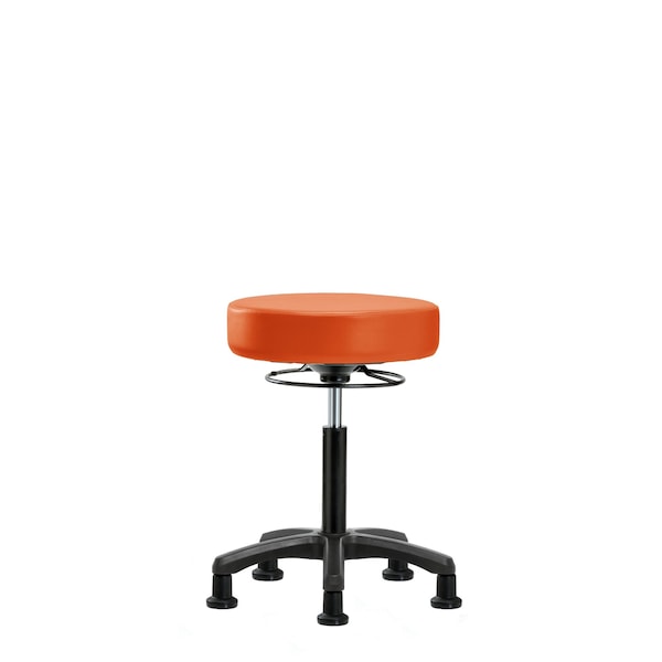 Med Bench Mini-Stool, Vinyl, Glides, Org