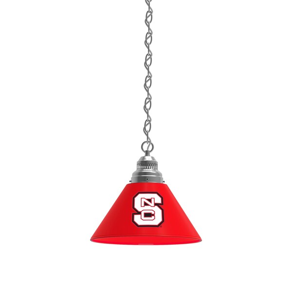 North Carolina State Pendant Light, Chrome Fixture