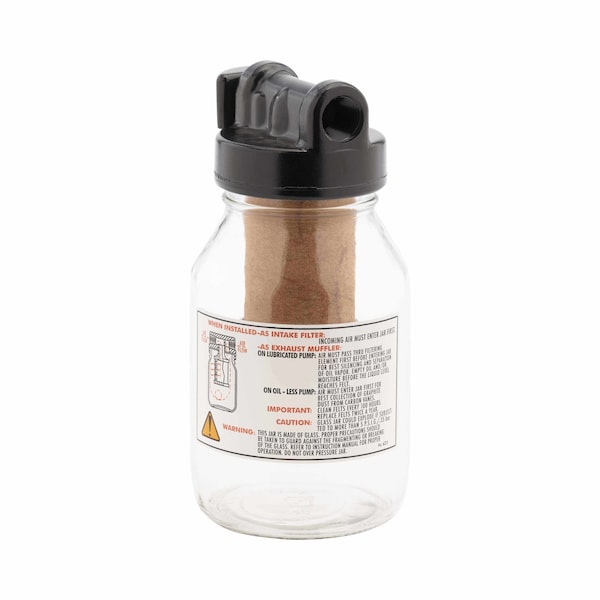 Muffler 32 Oz Glass 1/2Npt Sp Aa800D