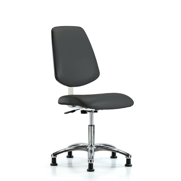 Clean Room Chair 18" to 23" Height, Vinyl, Charcoal