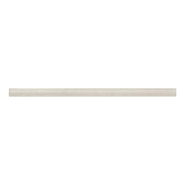Renzo Sterling Quarter Round Molding 0.6" X 12" Glossy Ceramic Wall Tile, PK42