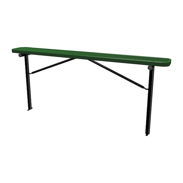Bench w/o Back, Ingroud Mount, 8ft, Blk/Grn