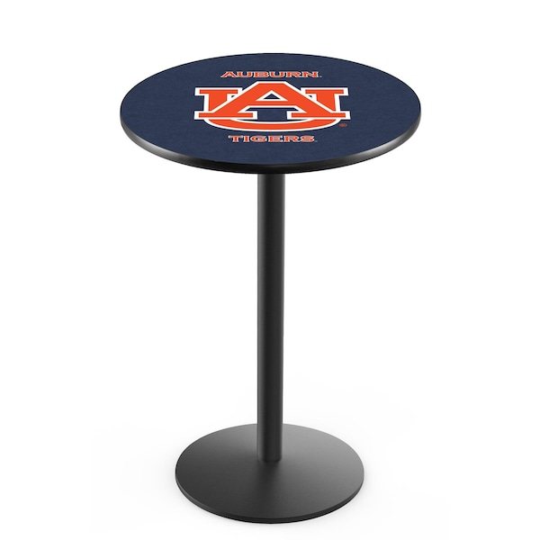 42" Blk Wrinkle Auburn Pub Table, 36" dia. Top