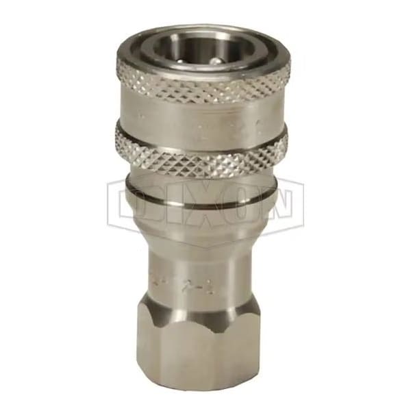 H Series Interchange Poppet Valve Coupling, 1/8-27 Nominal, FNPT, 303 SS, Domestic