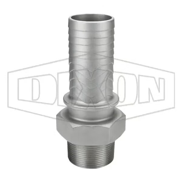 Boss Hose Stem, 2-1/2 in, MNPT x Hose Shank, 316 SS, Domestic