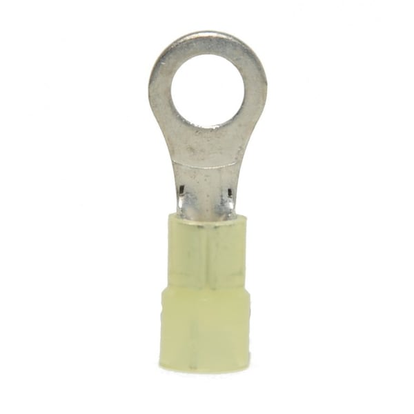 Fork Terminal, 1/4 in Stud Size, 10 AWG, 600 V, Nylon Insulated, 500 PK