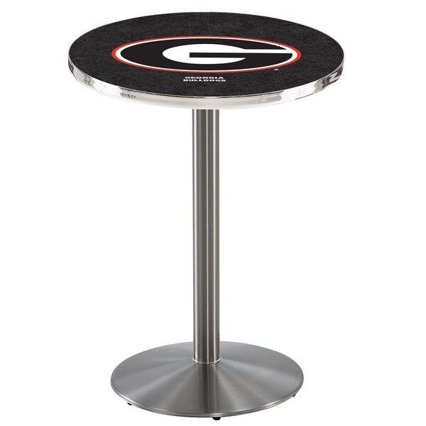 42" Stainless Steel Georgia "G" Pub Table, 36" dia. Top