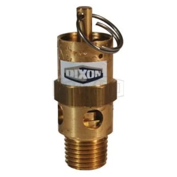 Standard Safety Pop-Off Valve, 1/4 in, MNPT, 35 SCFM, Brass Body