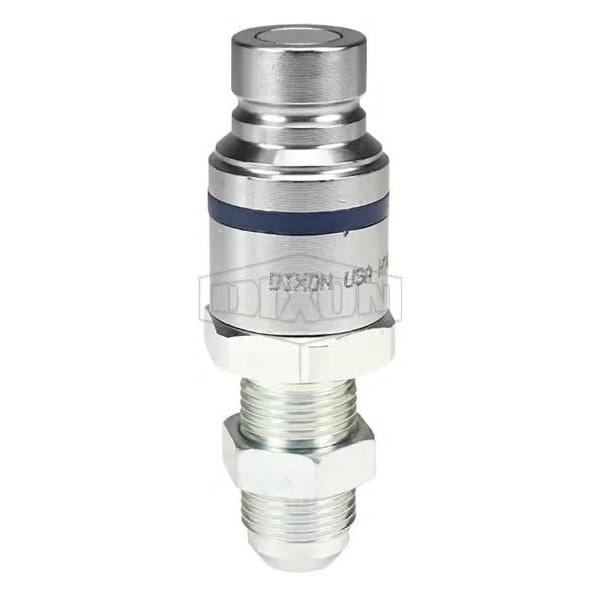 DQC HT Flushface Male Bulkhead Plug, 1-1/6-12 Nominal, Male JIC BH, Steel
