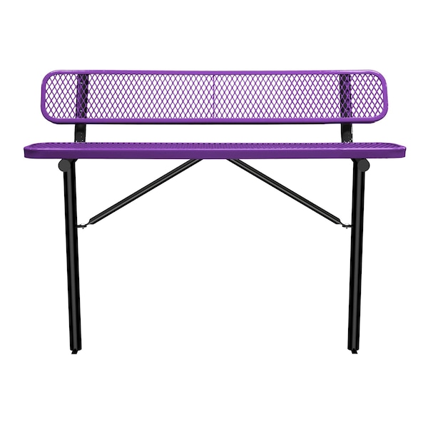 Bench/Back, Ingroud Mount, 6ft., Puprle