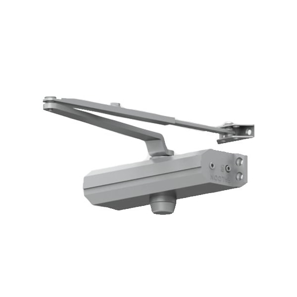 Light - Medium Duty Surface Door Closer With Dead Stop Arm Aluminum Finish