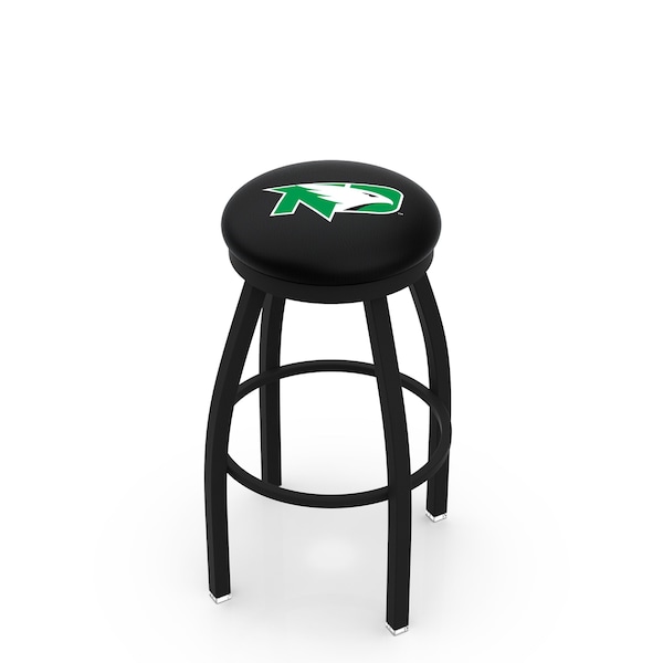 25" Blk Wrinkle North Dakota Swivel Bar Stool, Accent Ring