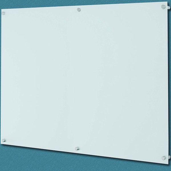 ClearVision Elegant Stand-Off Mounting Glass Markerboards 6mm Magnetic 48"x60"