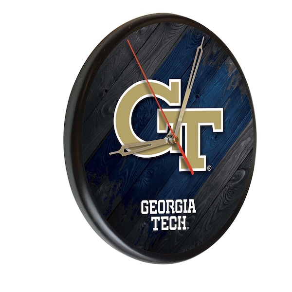Georgia Tech 13" Solid Wood Clock