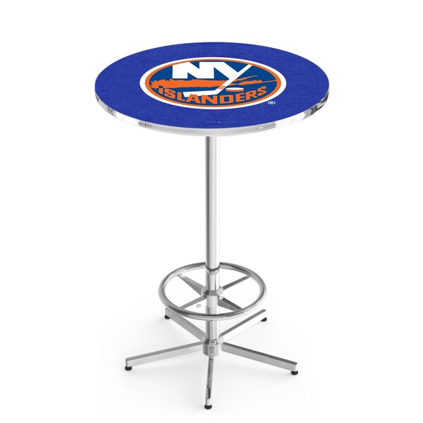 42" Chrome New York Islanders Pub Table, 36" dia. Top