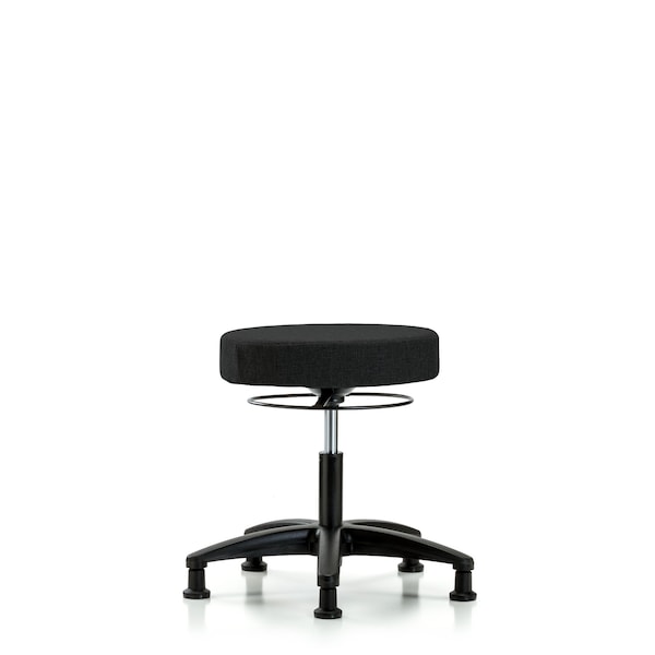 Desk Stool, Fabric, Glides, Blk