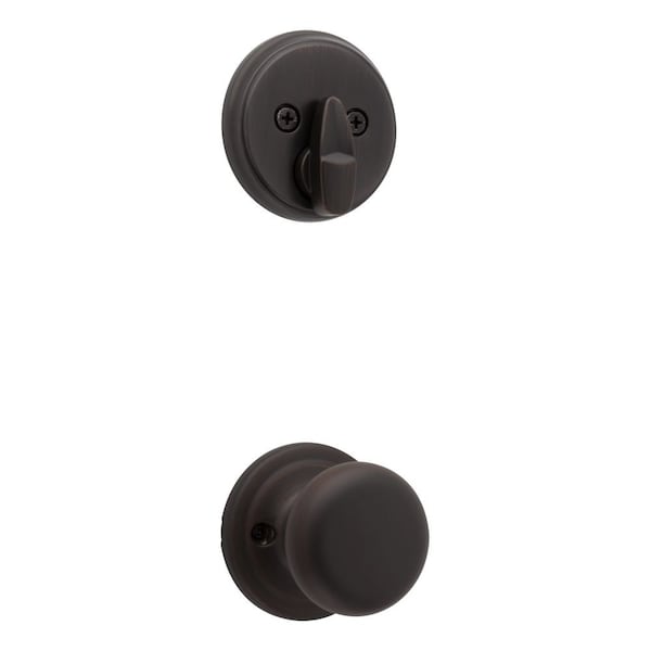 Single Cylinder Interior Hancock Knob Trim Venetian Bronze Finish