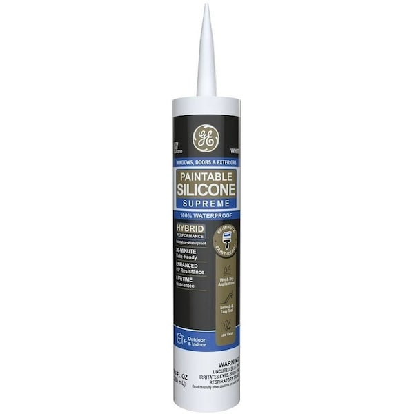 Silicone II GE7000 Silicone Caulk, White, 30 to 150 deg F, 101 oz Cartridge