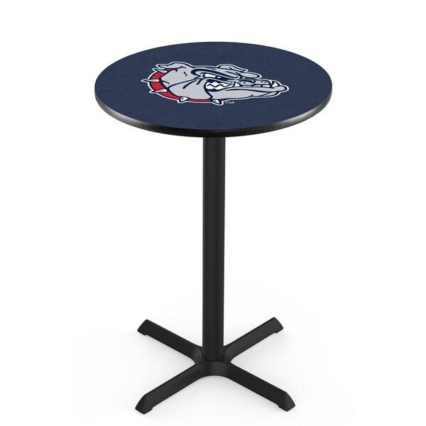 42" Blk Wrinkle Gonzaga Pub Table, 36" dia. Top