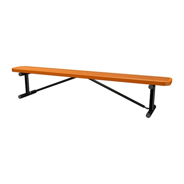 Portable, Bench w/o Back, 8ft., Orange