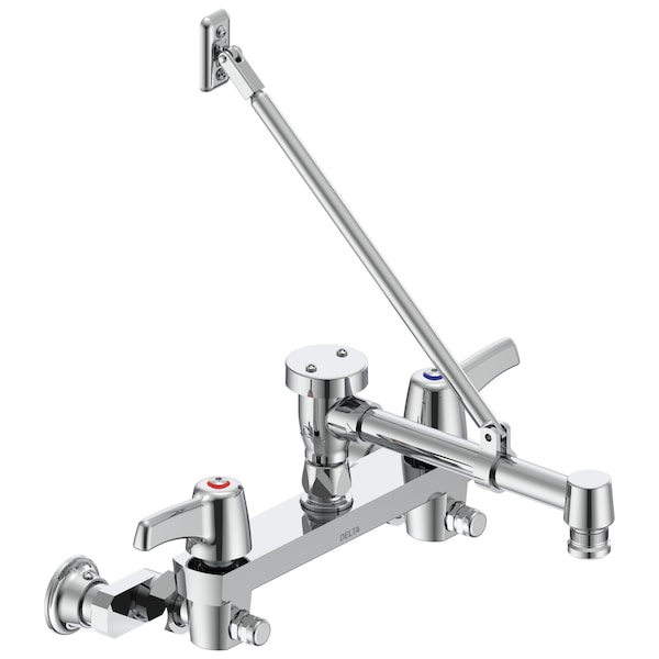Commercial 28C2: Two Handle 8 In Wallmount Service Sink Faucet